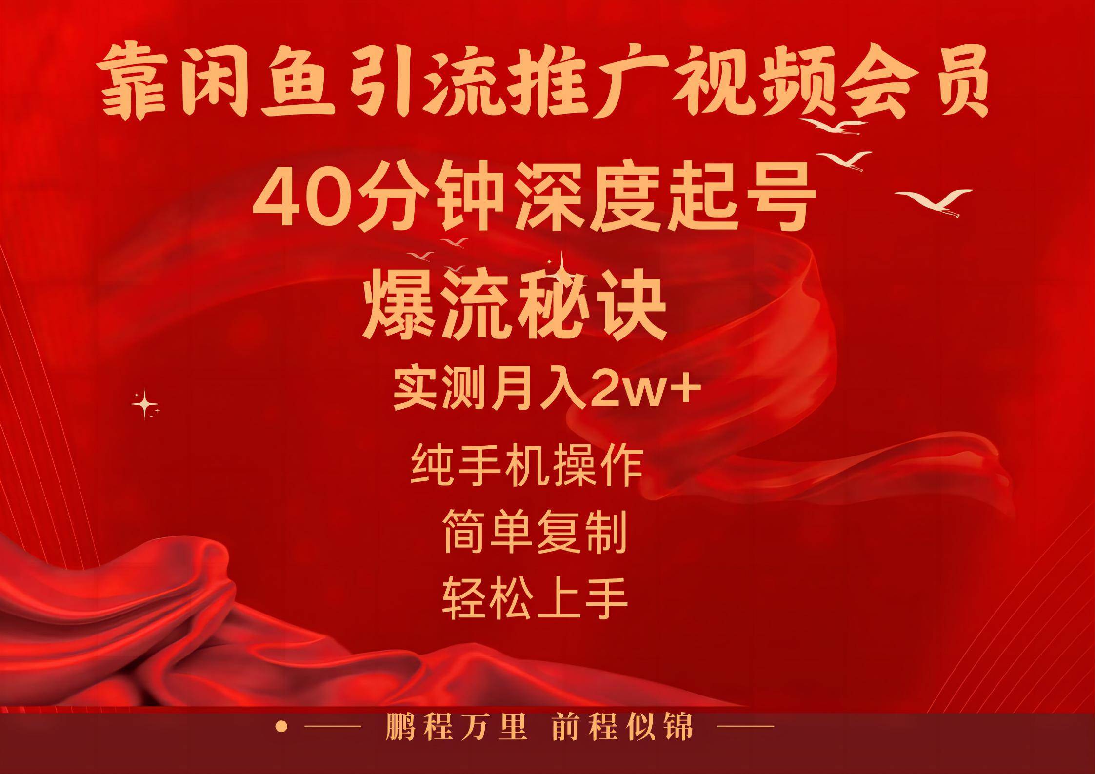 闲鱼暴力引流推广视频会员，能做到日入2W+，操作简单即刻搞钱-网创项目资源站-副业项目-创业项目-搞钱项目即刻搞钱