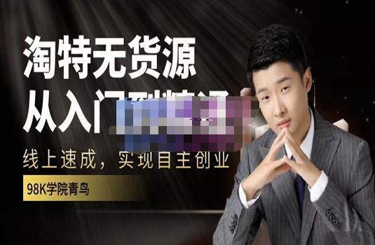 98k学院的淘特无货源线上速成课，从入门到精通，让你最小投入，最高回报即刻搞钱-网创项目资源站-副业项目-创业项目-搞钱项目即刻搞钱