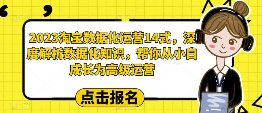 2023淘宝数据化-运营 14式，深度解析数据化知识，帮你从小白成长为高级运营即刻搞钱-网创项目资源站-副业项目-创业项目-搞钱项目即刻搞钱
