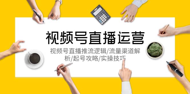 视频号直播运营，视频号直播推流逻辑/流量渠道解析/起号攻略/实操技巧即刻搞钱-网创项目资源站-副业项目-创业项目-搞钱项目即刻搞钱