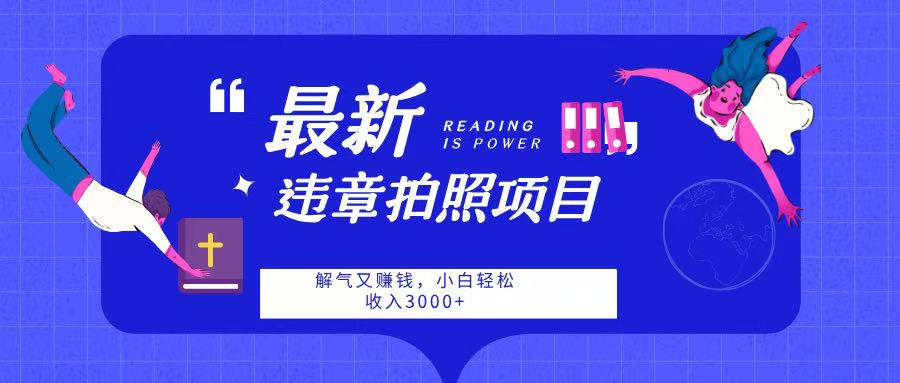 最新违章拍照项目，解气又赚钱，随手一拍，轻松收入3000即刻搞钱-网创项目资源站-副业项目-创业项目-搞钱项目即刻搞钱