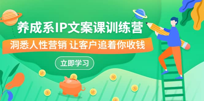 养成系-IP文案课训练营，文案心法的天花板 洞悉人性营销 让客户追着你收钱即刻搞钱-网创项目资源站-副业项目-创业项目-搞钱项目即刻搞钱