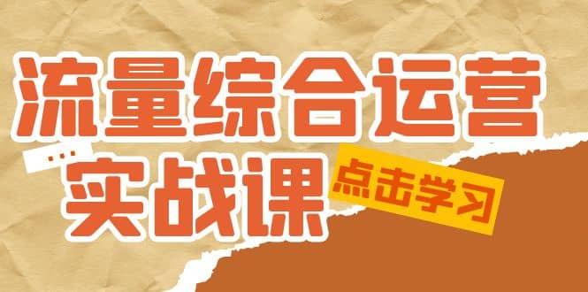 流量综合·运营实战课：短视频、本地生活、个人IP知识付费、直播带货运营即刻搞钱-网创项目资源站-副业项目-创业项目-搞钱项目即刻搞钱