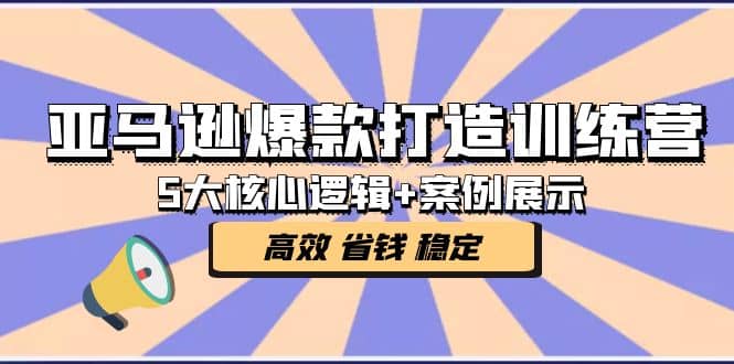 亚马逊爆款打造训练营：5大核心逻辑+案例展示 打造爆款链接 高效 省钱 稳定即刻搞钱-网创项目资源站-副业项目-创业项目-搞钱项目即刻搞钱