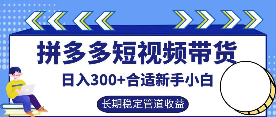 拼多多短视频带货日入300+实操落地流程即刻搞钱-网创项目资源站-副业项目-创业项目-搞钱项目即刻搞钱