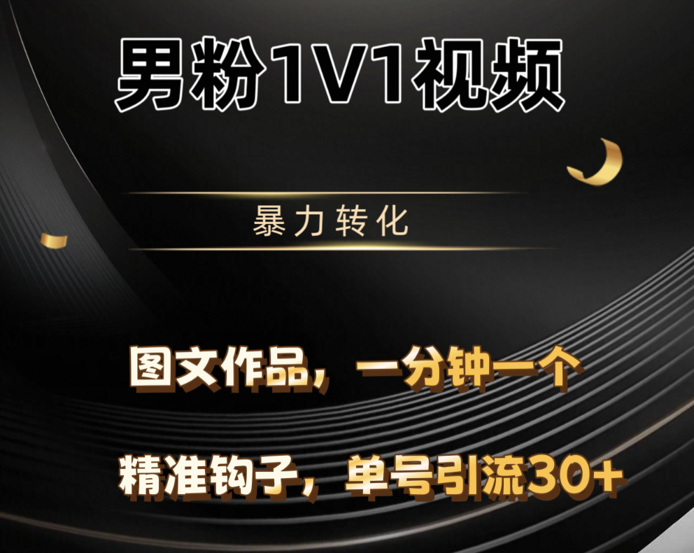 男粉1V1视频，硬改摄像头，高客单暴力转化，单日600+即刻搞钱-网创项目资源站-副业项目-创业项目-搞钱项目即刻搞钱