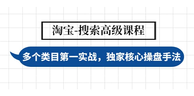 淘宝-搜索高级课程：多个类目第一实战，独家核心操盘手法即刻搞钱-网创项目资源站-副业项目-创业项目-搞钱项目即刻搞钱
