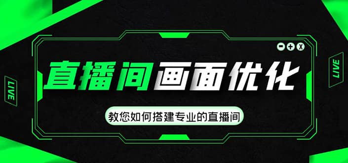 直播间画面优化教程，教您如何搭建专业的直播间即刻搞钱-网创项目资源站-副业项目-创业项目-搞钱项目即刻搞钱