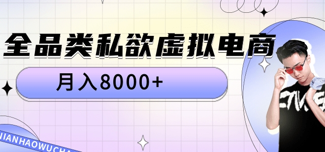 全品类私域虚拟电商，月入8000+即刻搞钱-网创项目资源站-副业项目-创业项目-搞钱项目即刻搞钱