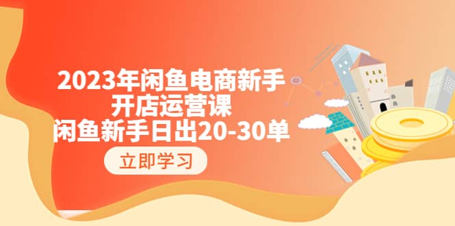 2023年闲鱼电商新手开店运营课：闲鱼新手日出20-30单（18节-实战干货）即刻搞钱-网创项目资源站-副业项目-创业项目-搞钱项目即刻搞钱