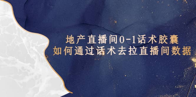 地产-直播间0-1话术胶囊，知道怎么通过话术去拉直播间数据即刻搞钱-网创项目资源站-副业项目-创业项目-搞钱项目即刻搞钱