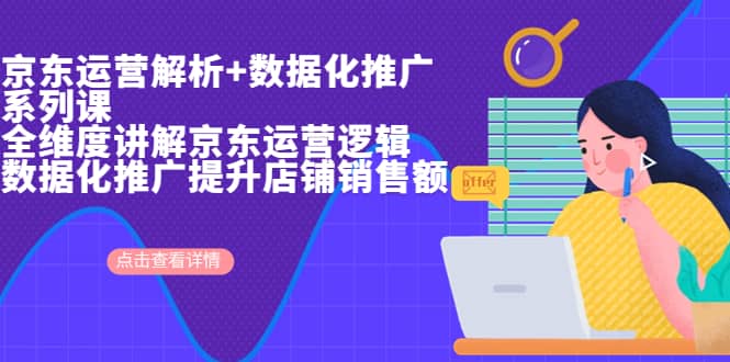 京东运营解析与数据化推广系列课，全维度讲解京东运营逻辑+数据化推广提升店铺销售额即刻搞钱-网创项目资源站-副业项目-创业项目-搞钱项目即刻搞钱