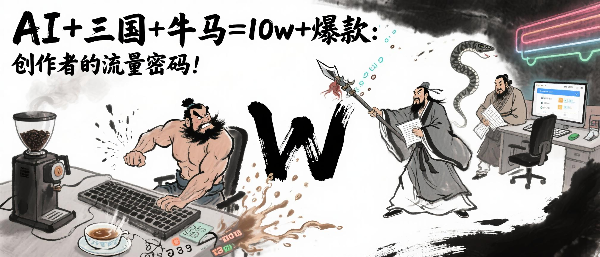 AI+三国+牛马=10w+爆款：创作者的流量密码！即刻搞钱-网创项目资源站-副业项目-创业项目-搞钱项目即刻搞钱