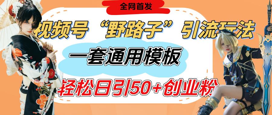 视频号“野路子”玩法，评论区疯狂截流，一套模板单日单号引流50+创业粉即刻搞钱-网创项目资源站-副业项目-创业项目-搞钱项目即刻搞钱