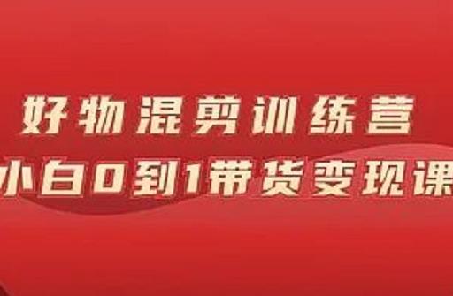 万三好物混剪训练营：小白0到1带货变现课即刻搞钱-网创项目资源站-副业项目-创业项目-搞钱项目即刻搞钱