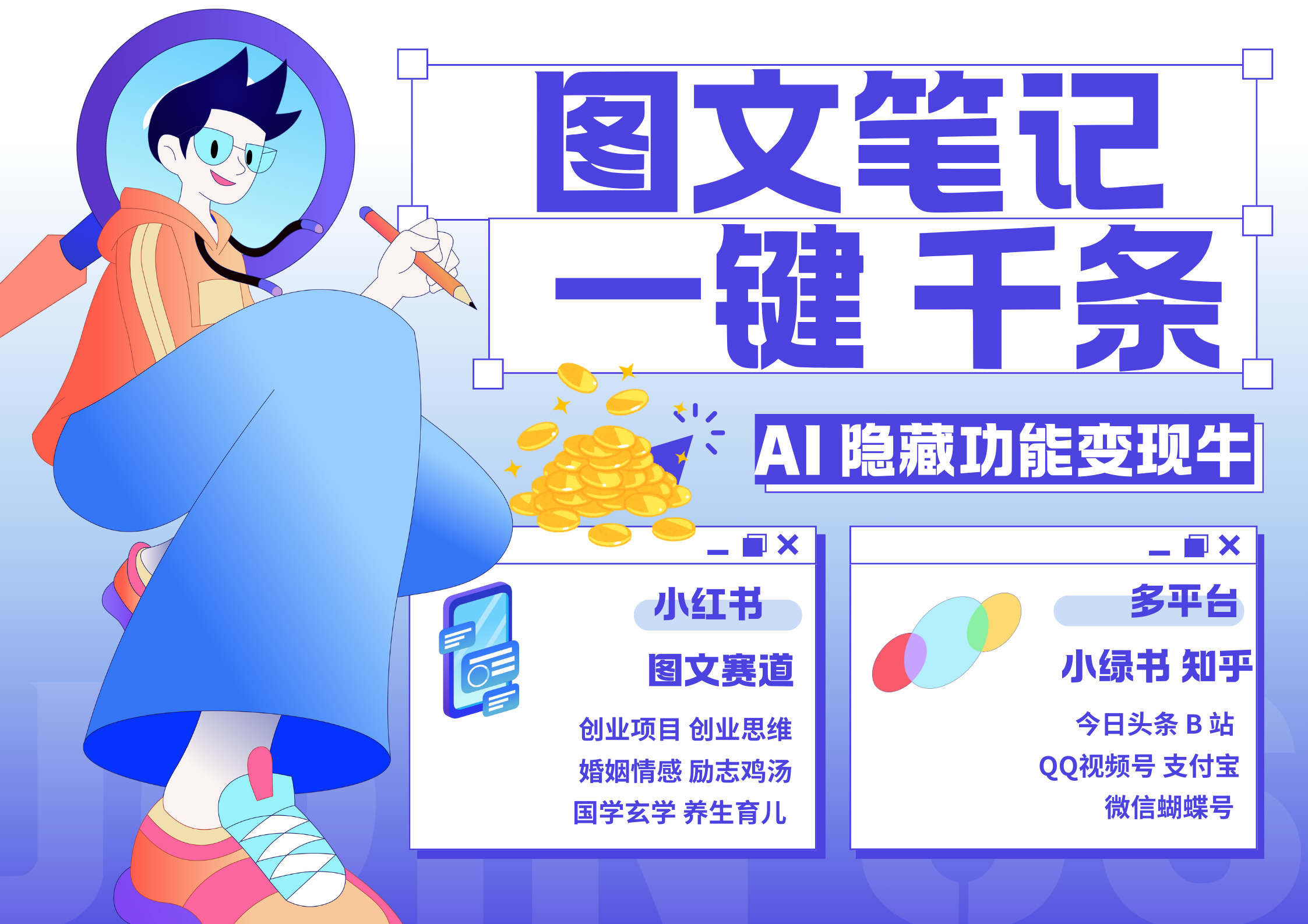 小红书小绿书 秒生图文一键千条 轻松变现3W+即刻搞钱-网创项目资源站-副业项目-创业项目-搞钱项目即刻搞钱