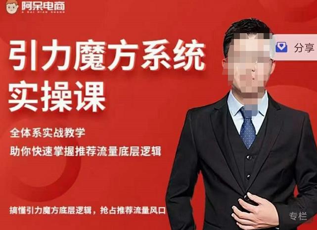 阿呆-引力魔方系统实操课，全体系实战教学，助你快速掌握推荐流量底层逻辑即刻搞钱-网创项目资源站-副业项目-创业项目-搞钱项目即刻搞钱