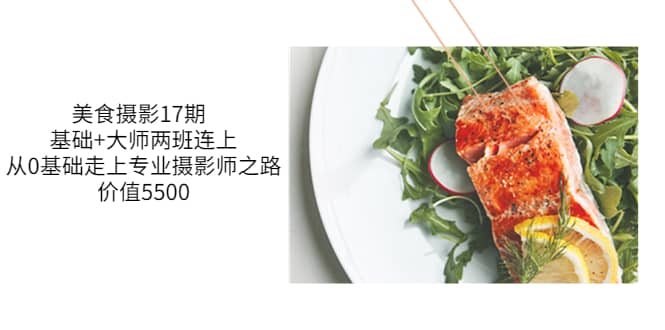 美食摄影17期 基础+大师两班连上，从0基础走上专业摄影师之路-价值5500即刻搞钱-网创项目资源站-副业项目-创业项目-搞钱项目即刻搞钱