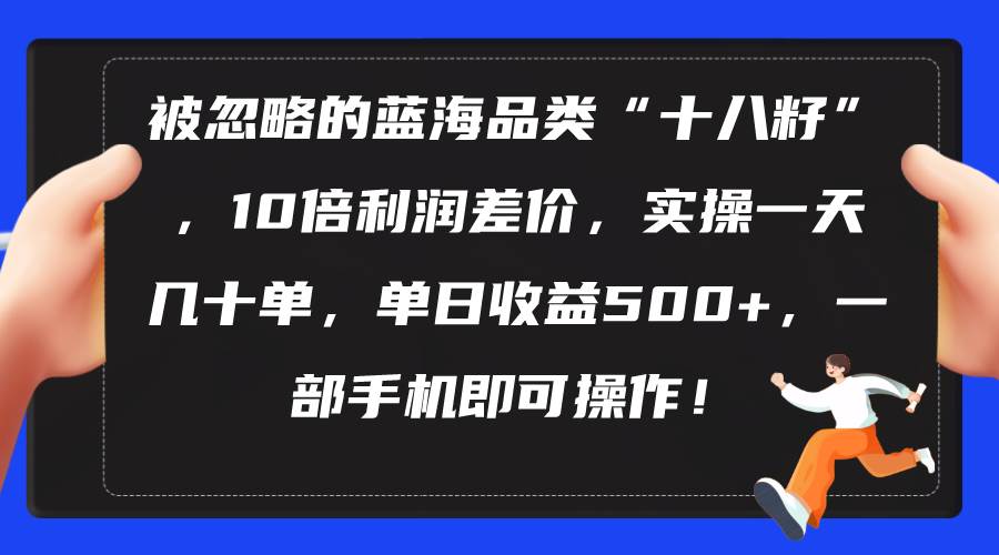 被忽略的蓝海品类“十八籽”，10倍利润差价，实操一天几十单 单日收益500+即刻搞钱-网创项目资源站-副业项目-创业项目-搞钱项目即刻搞钱