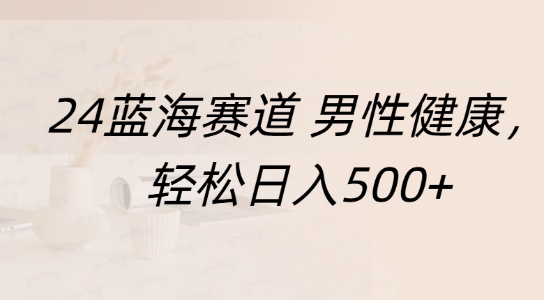 蓝海赛道 男性健康，轻松日入500+即刻搞钱-网创项目资源站-副业项目-创业项目-搞钱项目即刻搞钱