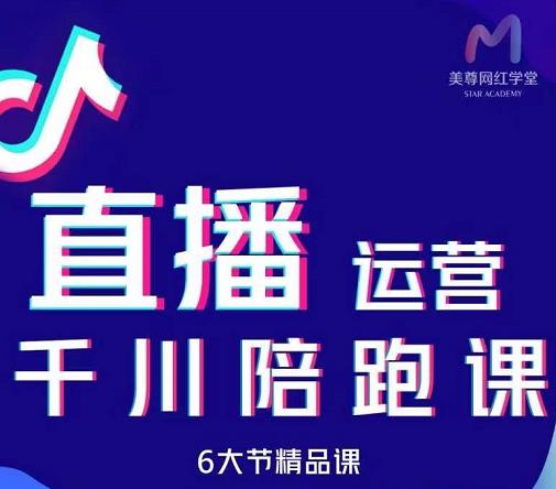 美尊-抖音直播运营千川系统课：直播​运营规划、起号、主播培养、千川投放等即刻搞钱-网创项目资源站-副业项目-创业项目-搞钱项目即刻搞钱