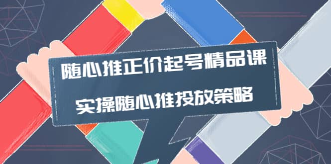 随心推正价起号精品课，实操随心推投放策略（5节课-价值298）即刻搞钱-网创项目资源站-副业项目-创业项目-搞钱项目即刻搞钱