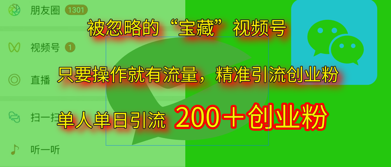2025.5月最新被忽略的“宝藏”视频号，精准日引流200+即刻搞钱-网创项目资源站-副业项目-创业项目-搞钱项目即刻搞钱