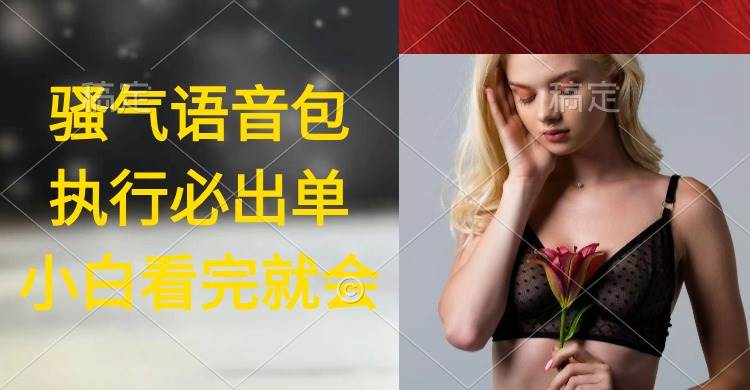 执行就出单，日入2000+，超火骚气语音包，小白看完课程就能马上实操即刻搞钱-网创项目资源站-副业项目-创业项目-搞钱项目即刻搞钱