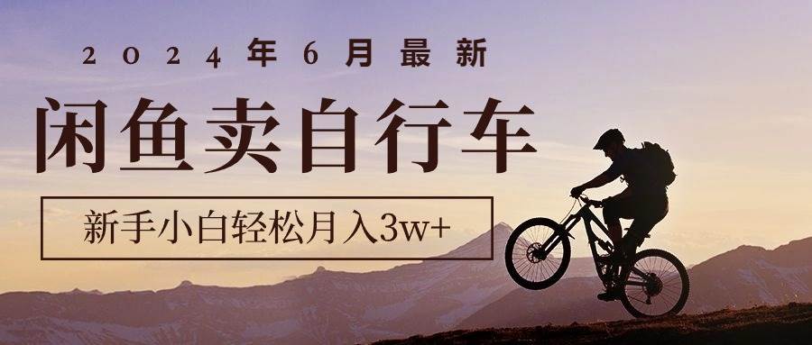 2024年6月最新闲鱼卖自行车，新手小白轻松月入3w+项目即刻搞钱-网创项目资源站-副业项目-创业项目-搞钱项目即刻搞钱
