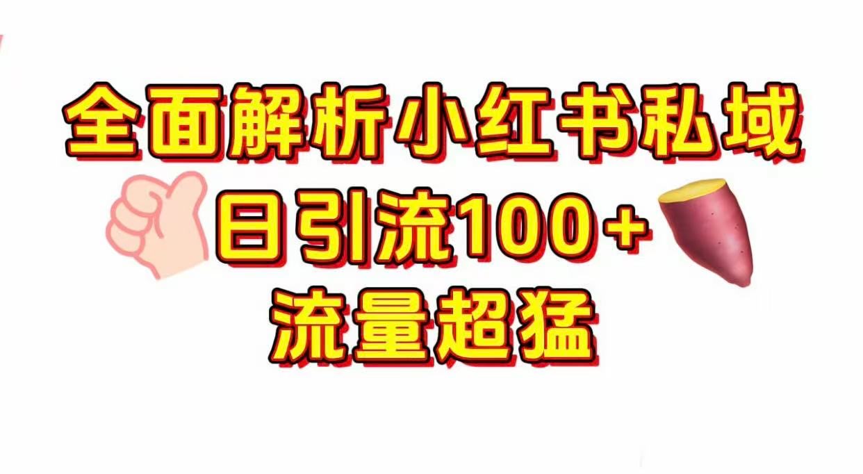小红书私域引流 每天加100+即刻搞钱-网创项目资源站-副业项目-创业项目-搞钱项目即刻搞钱