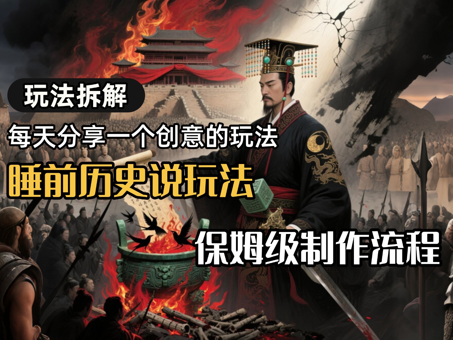 13条作品涨粉24.5万，全流程拆解睡前历史说，保姆级教程即刻搞钱-网创项目资源站-副业项目-创业项目-搞钱项目即刻搞钱