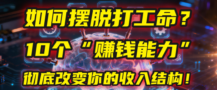 如何摆脱打工命？用10年总结10个“赚钱能力”，彻底改变你的收入结构！(2025必看)即刻搞钱-网创项目资源站-副业项目-创业项目-搞钱项目即刻搞钱