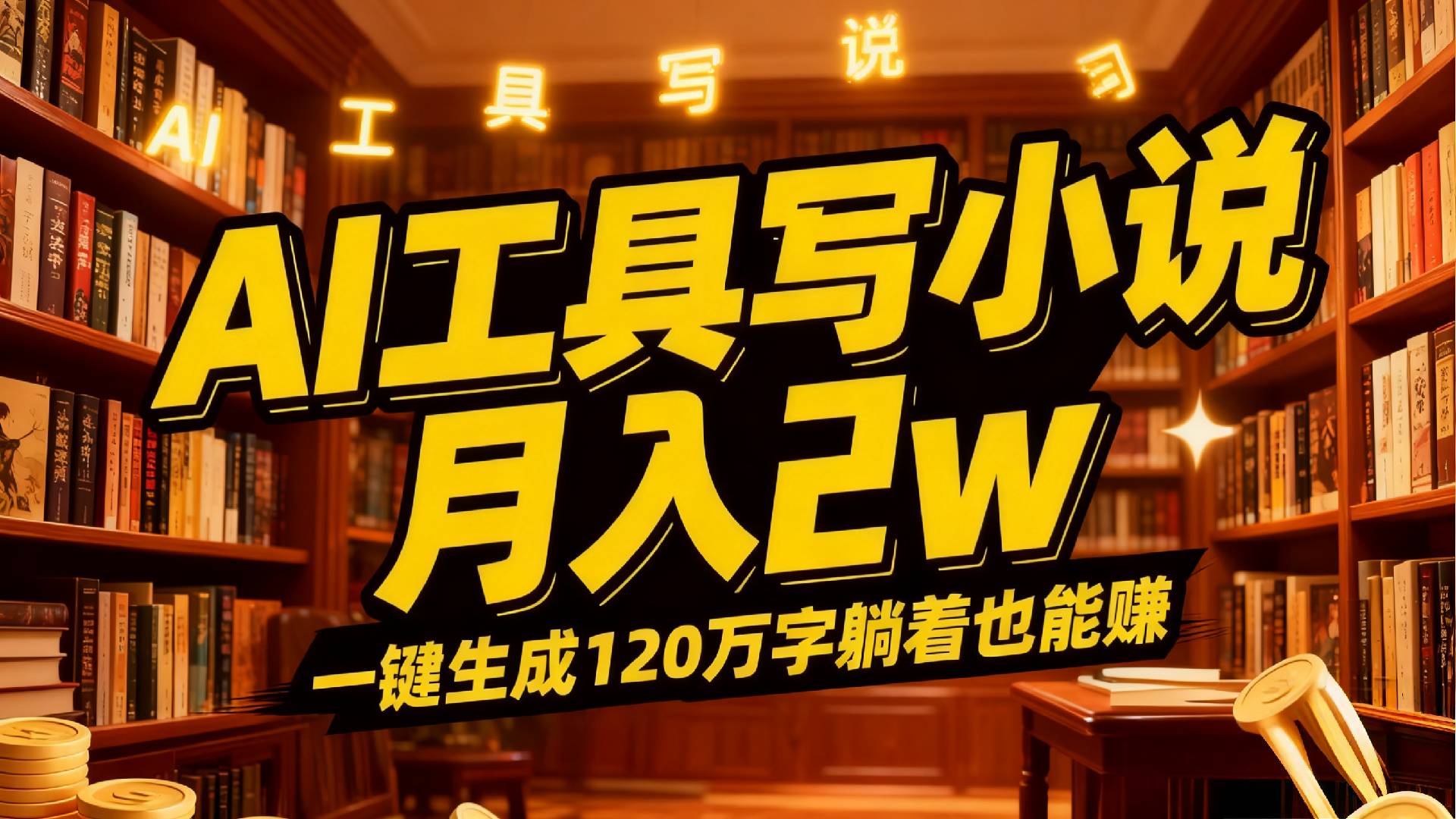 2026年AI工具写小说,一键生成120万字,躺着也能赚,月入2w+即刻搞钱-网创项目资源站-副业项目-创业项目-搞钱项目即刻搞钱